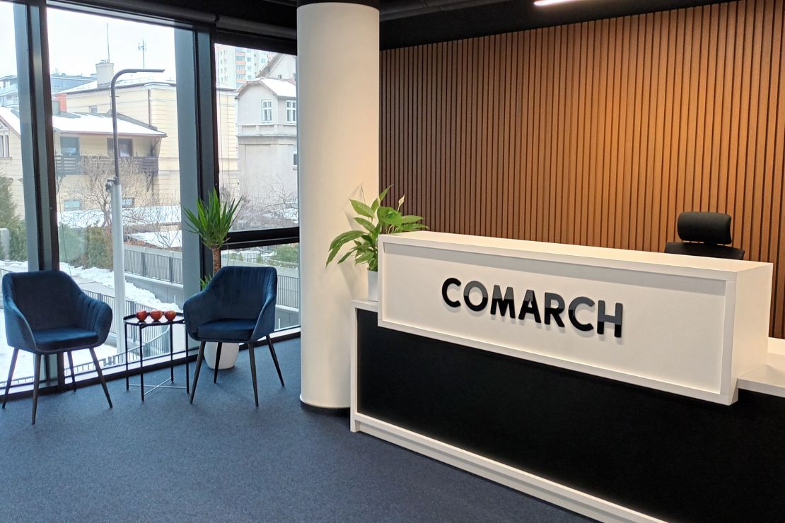 Wnętrze biura Comarch w Bielsku-Białej
