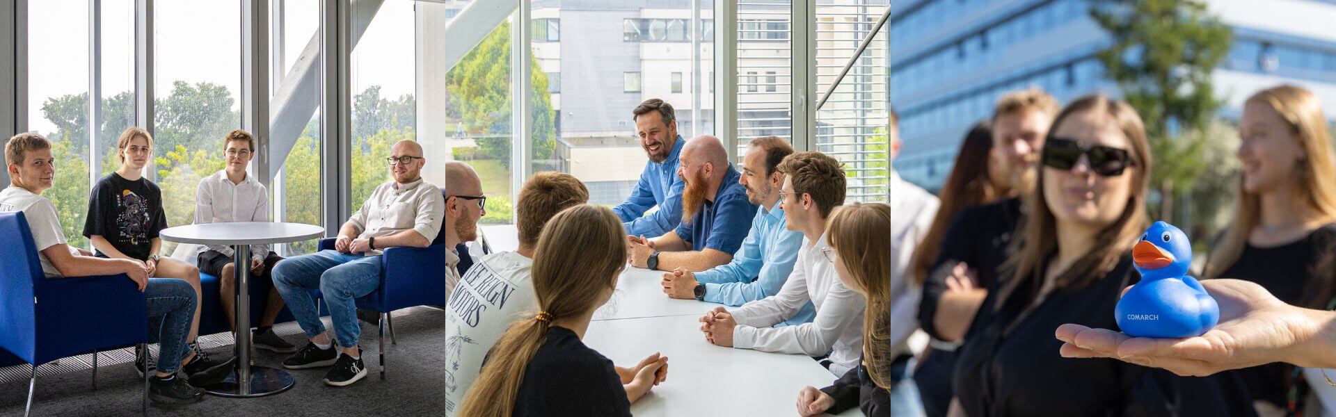 Kolaż zdjęć z udziałem zespołu ds. cyberbezpieczeństwa