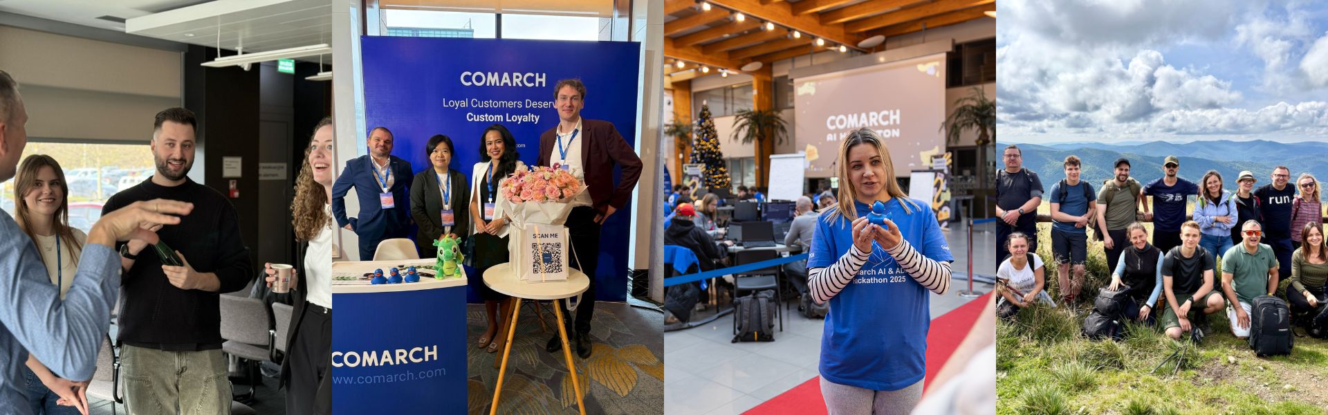 Kolaż zdjęć zespołów sektora usługi